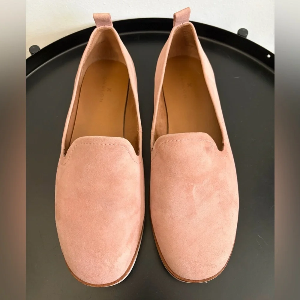 Caslon  Dusty Pink Suede Slip-On Loafers: Cnhadley-Lea